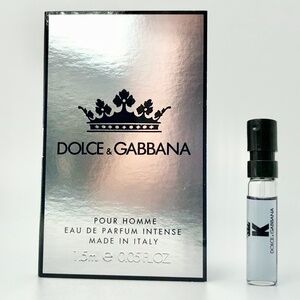 ❤️ 4 for $25 Dolce & Gabbana K King INTENSE Pour Homme Mini Travel Vial NEW